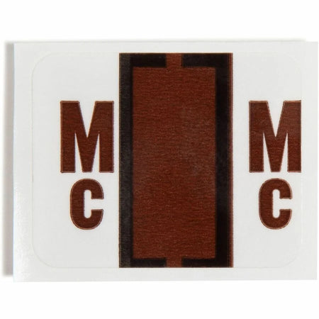 Smead BCCR Color-Coded Labels - Alphabet MC - Brown - Laminated - 500 / Roll - Filing