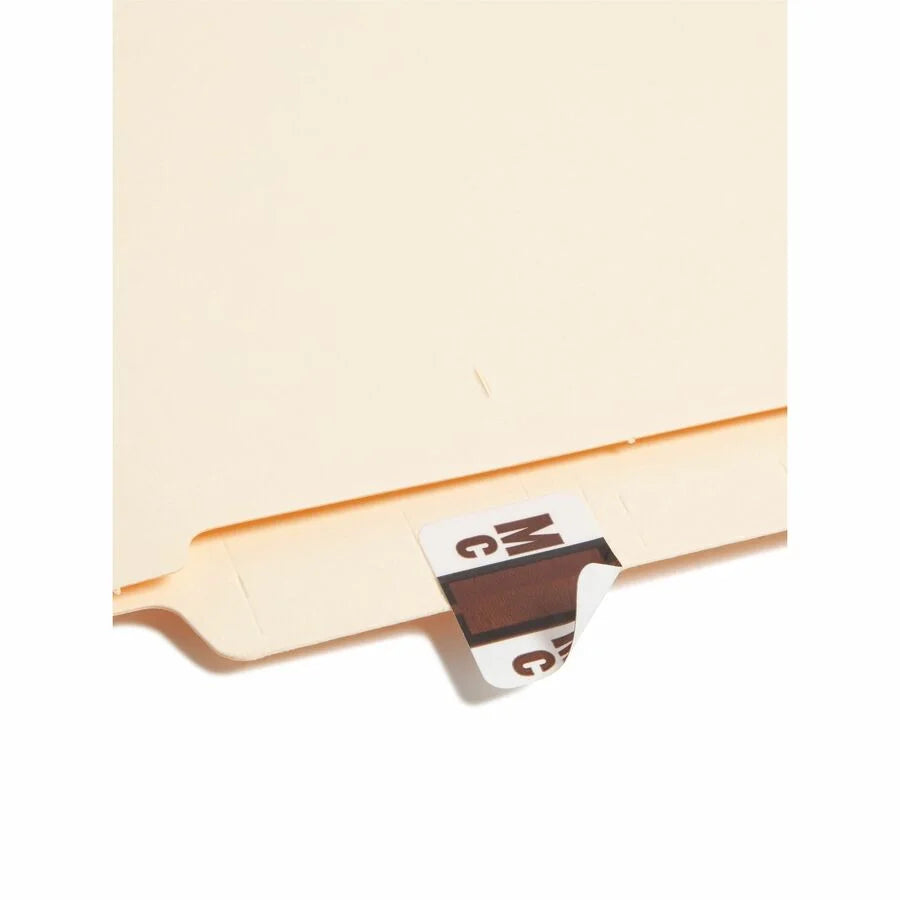 Smead BCCR Color-Coded Labels - Alphabet MC - Brown - Laminated - 500 / Roll - Filing