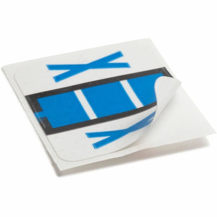 Smead BCCR Bar-Style Color-Coded Labels - X - 1 1/4’’ Width 1’’ Length - Blue - Laminated - 500 / Roll - Filing