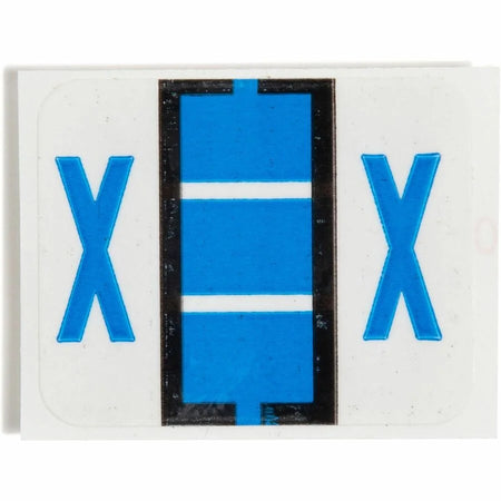 Smead BCCR Bar-Style Color-Coded Labels - X - 1 1/4’’ Width 1’’ Length - Blue - Laminated - 500 / Roll - Filing