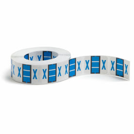 Smead BCCR Bar-Style Color-Coded Labels - X - 1 1/4’’ Width 1’’ Length - Blue - Laminated - 500 / Roll - Filing