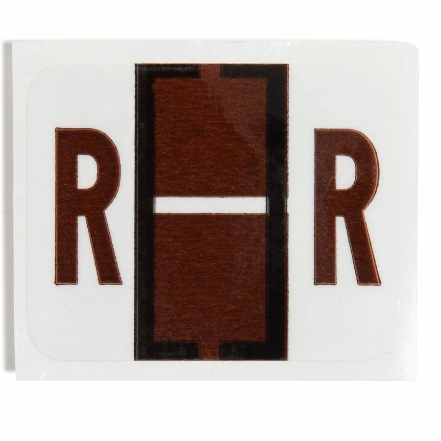 Smead BCCR Color-Coded Labels - Brown Laminated - 1 1/4’’ x 1’’ - 500/Roll - Filing