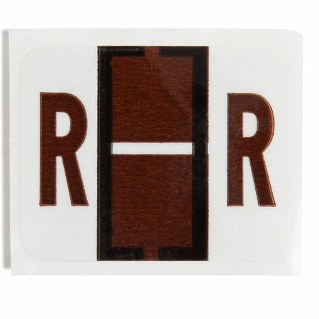 Smead BCCR Color-Coded Labels - Brown Laminated - 1 1/4’’ x 1’’ - 500/Roll - Filing