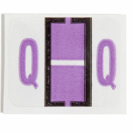 Smead BCCR Bar-Style Color-Coded Labels - Q - x 1 1/4’’ Width 1’’ Length - Lavender - Laminated - 500 / Roll - Filing