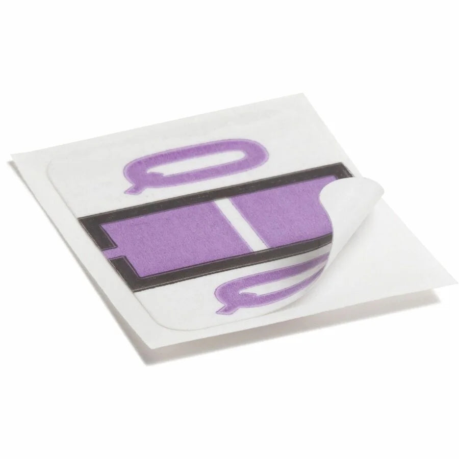 Smead BCCR Bar-Style Color-Coded Labels - Q - x 1 1/4’’ Width 1’’ Length - Lavender - Laminated - 500 / Roll - Filing