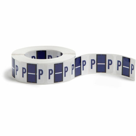 Smead BCCR Bar-Style Color-Coded Labels - P - x 1 1/4’’ Width 1’’ Length - Violet - Laminated - 500 / Roll - Filing