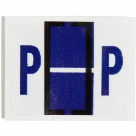 Smead BCCR Bar-Style Color-Coded Labels - P - x 1 1/4’’ Width 1’’ Length - Violet - Laminated - 500 / Roll - Filing