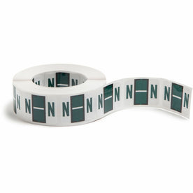Smead BCCR Bar-Style Color-Coded Labels - N - x 1 1/4’’ Width 1’’ Length - Dark Green - Laminated - 500 / Roll - Filing