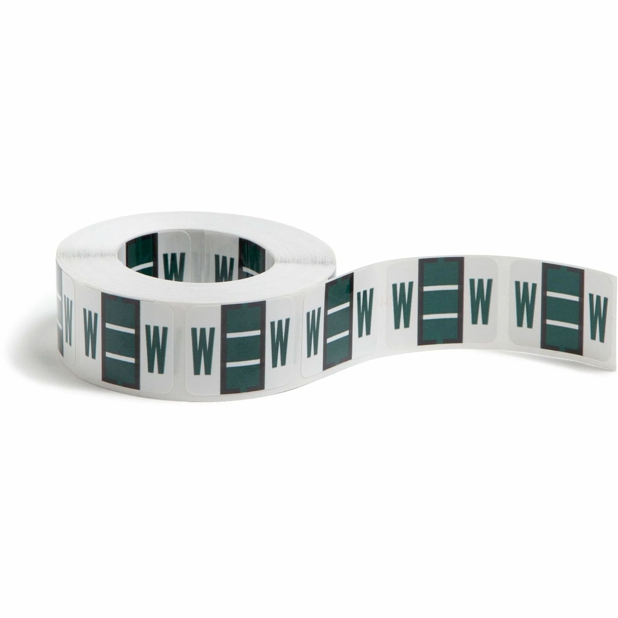 Smead BCCR Bar-Style Color-Coded Labels - W - x 1 1/4’’ Width 1’’ Length - Dark Green - Laminated - 500 / Roll - Filing