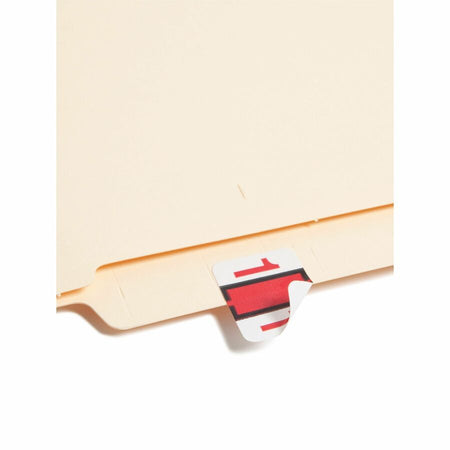 Smead BCCRN Bar-Style Color-Coded Labels - 1 - x 1/4’’ Width 1’’ Length - Red - Laminated - 500 / Roll - Filing