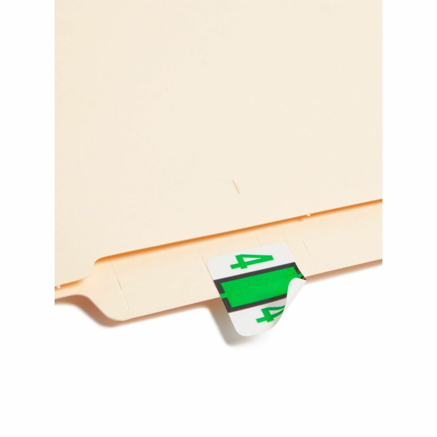 Smead BCCRN Bar-Style Color-Coded Labels - 4 - x 1 1/4’’ Width 1’’ Length - Light Green - Laminated - 500 / Roll