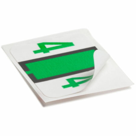 Smead BCCRN Bar-Style Color-Coded Labels - 4 - x 1 1/4’’ Width 1’’ Length - Light Green - Laminated - 500 / Roll