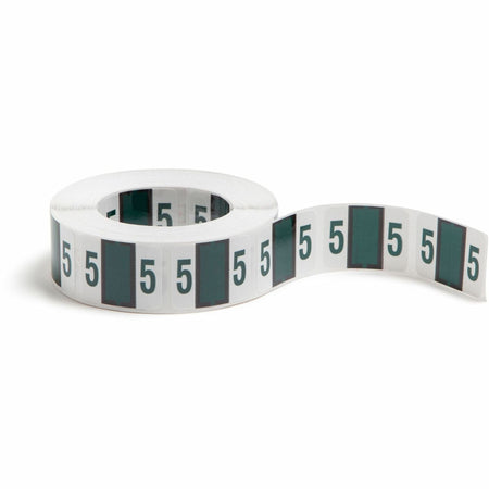 Smead BCCRN Bar-Style Color-Coded Labels - 5 - x 1 1/4’’ Width 1’’ Length - Dark Green - Laminated - 500 / Roll - Filing