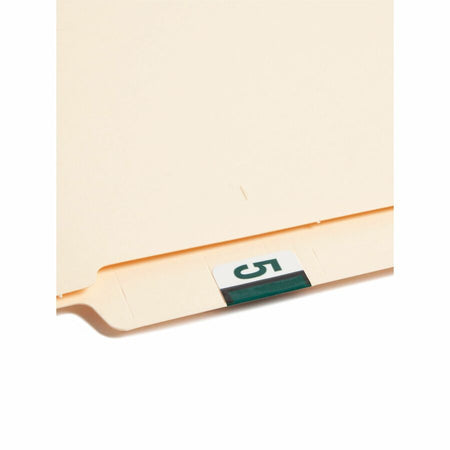 Smead BCCRN Bar-Style Color-Coded Labels - 5 - x 1 1/4’’ Width 1’’ Length - Dark Green - Laminated - 500 / Roll - Filing