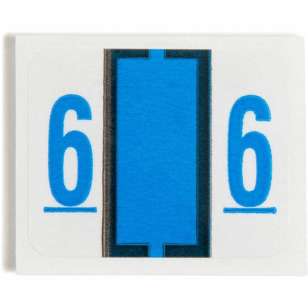 Smead BCCRN Bar-Style Color-Coded Labels - 6 - x 1 1/4’’ Width 1’’ Length - Blue - Laminated - 500 / Roll - Filing