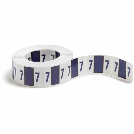 Smead BCCRN Bar-Style Color-Coded Labels - 7 - x 1 1/4’’ Width 1’’ Length - Purple - Laminated - 500 / Roll - Filing