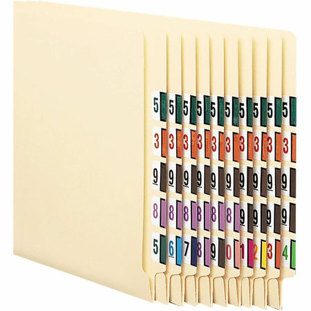 Smead BCCRN Bar-Style Color-Coded Labels - 9 - x 1 1/4’’ Width 1’’ Length - Brown - Laminated - 500 / Roll - Filing
