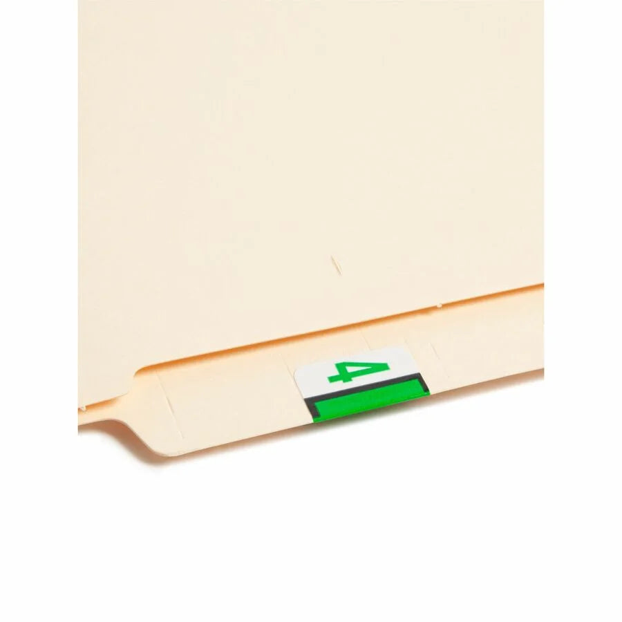 Smead BCCRN Bar-Style Color-Coded Labels - 4 - x 1 1/4’’ Width 1’’ Length - Light Green - Laminated - 500 / Roll