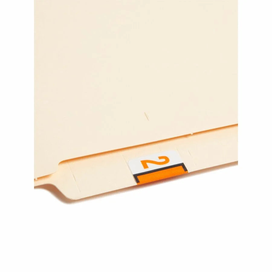 Smead BCCRN Bar-Style Color-Coded Labels - 2 - x 1 1/4’’ Width 1’’ Length - Light Orange - Laminated - 500 / Roll