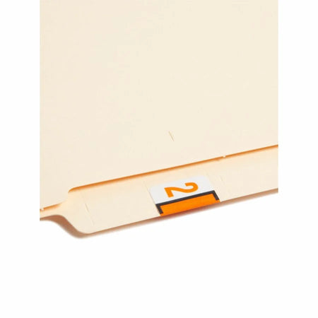Smead BCCRN Bar-Style Color-Coded Labels - 2 - x 1 1/4’’ Width 1’’ Length - Light Orange - Laminated - 500 / Roll