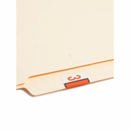 Smead BCCRN Bar-Style Color-Coded Labels - 3 - x 1 1/4’’ Width 1’’ Length - Dark Orange - Laminated - 500 / Roll