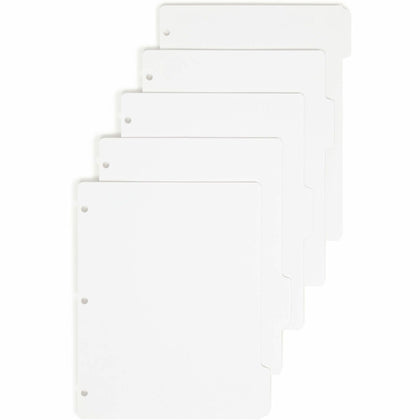 Smead Binder Index Dividers - 5 Tab Set Letter Size White - 20/Box - Divider