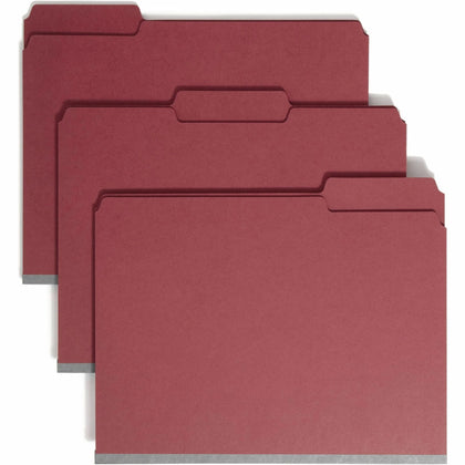 Smead Bright Red Recycled Fastener Folders - 2’’ Expansion - 25/Box