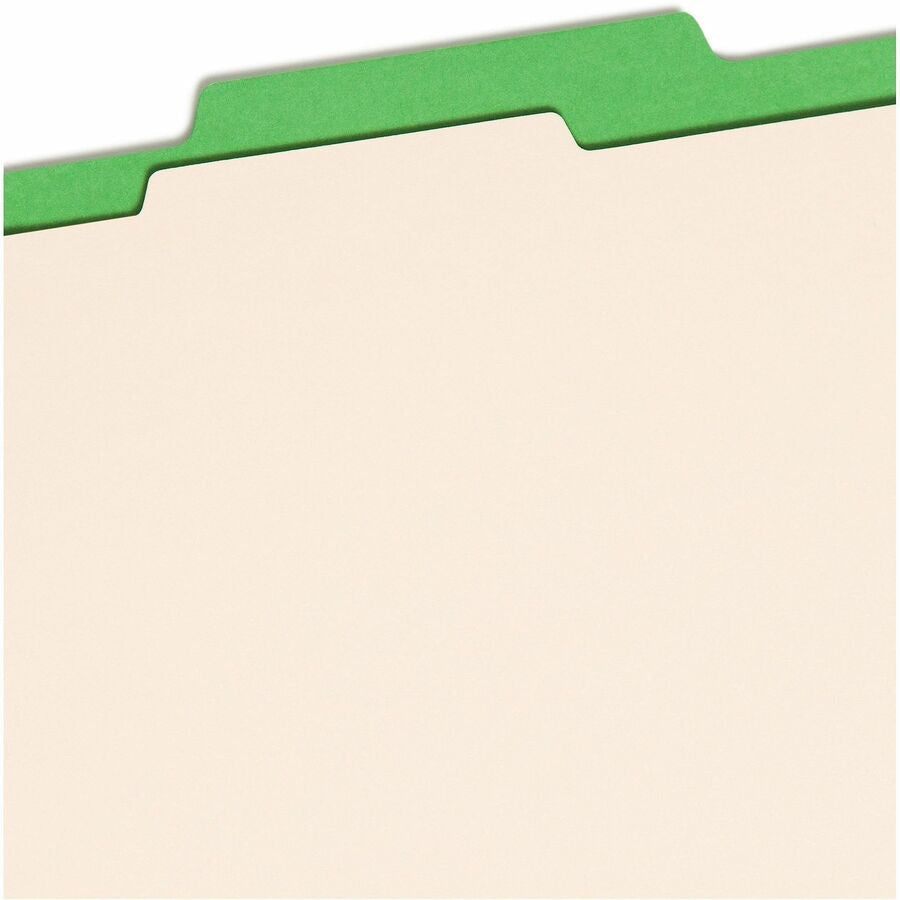 Smead Colored 2/5 Tab Cut Letter Recycled Classification Folder - 8 1/2’’ x 11’’ - 2’’ Expansion - 2 2B Fastener(s)