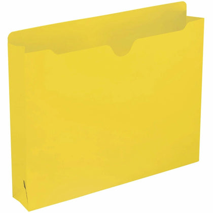 Smead Colored File Jacket: Yellow 2’’ Expansion 11pt - 50/Box - Filing Jackets & Pockets