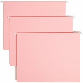 Smead Colored Hanging Folders - Letter Size Pink Vinyl 1/5 Tab Cut - 25/Box - & Accessories