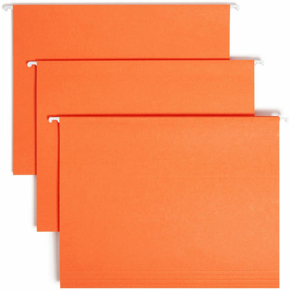 Smead Colored Hanging Folders - Letter Size Top Tab Orange Vinyl - 25/Box - & Accessories