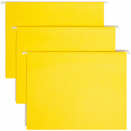 Smead Colored Hanging Folders - Letter Size - Yellow - 25/Box - & Accessories