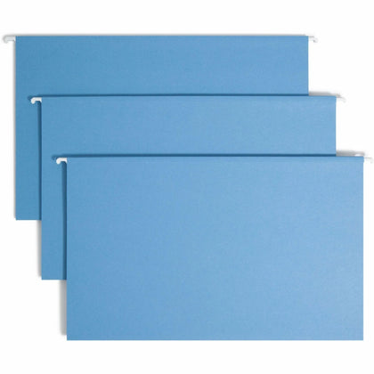 Smead Colored Legal Hanging Folders - 1/5 Tab Cut - Blue - 25/Box - & Accessories
