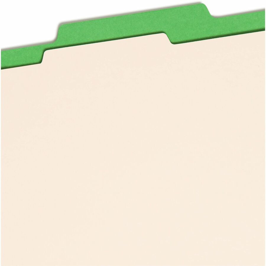 Smead Colored 2/5 Tab Cut Letter Recycled Classification Folder - 8 1/2’’ x 11’’ - 2’’ Expansion - 2 2B Fastener(s)