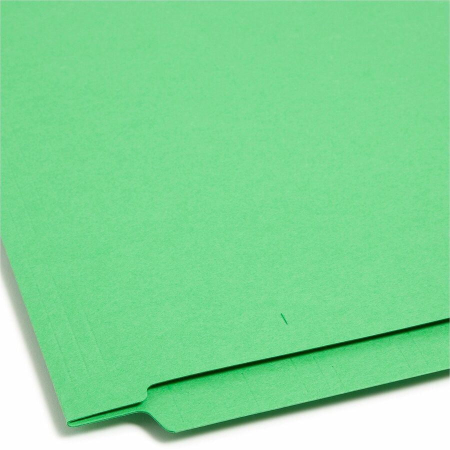 Smead Colored Straight Tab Cut Letter Recycled End File Folder - 8 1/2’’ x 11’’ - 3/4’’ Expansion - 11 pt. - 2 Plys