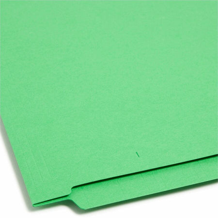 Smead Colored Straight Tab Cut Letter Recycled End File Folder - 8 1/2’’ x 11’’ - 3/4’’ Expansion - 11 pt. - 2 Plys