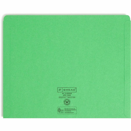 Smead Colored Straight Tab Cut Letter Recycled File Jacket - 8 1/2’’ x 11’’ - 11 pt. - 2 Plys - Green - Filing Jackets