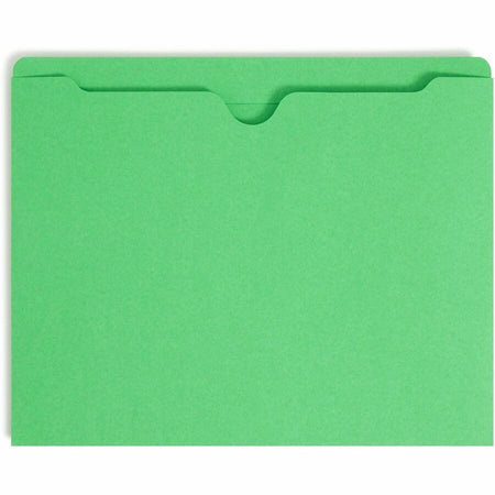 Smead Colored Straight Tab Cut Letter Recycled File Jacket - 8 1/2’’ x 11’’ - 11 pt. - 2 Plys - Green - Filing Jackets