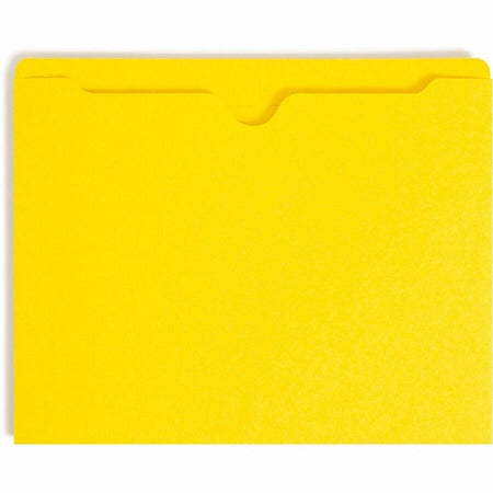 Smead Colored Straight Tab Cut Letter Recycled File Jacket - 8 1/2’’ x 11’’ - 11 pt. - 2 Plys - Yellow - Filing Jackets