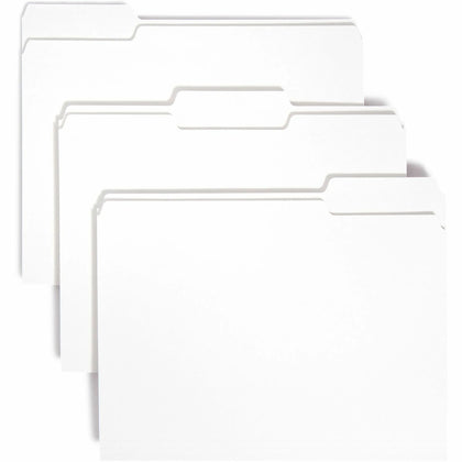 Smead Colored Top Tab File Folders - 1/3 Cut 8.5’’ x 11’’ Assorted Position - 100/Box