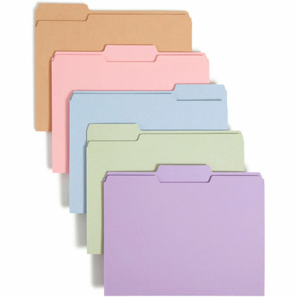 Smead Colored Top Tab File Folders - Assorted Tabs - 100/Box