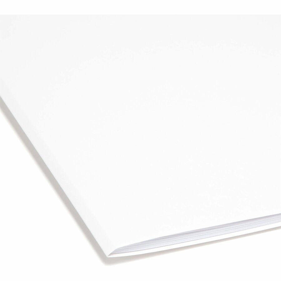 Smead Colored Top Tab File Folders - Letter Size - White - 100/Box