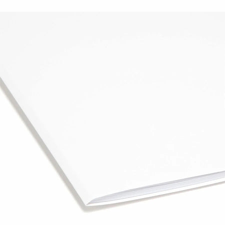Smead Colored Top Tab File Folders - Letter Size - White - 100/Box
