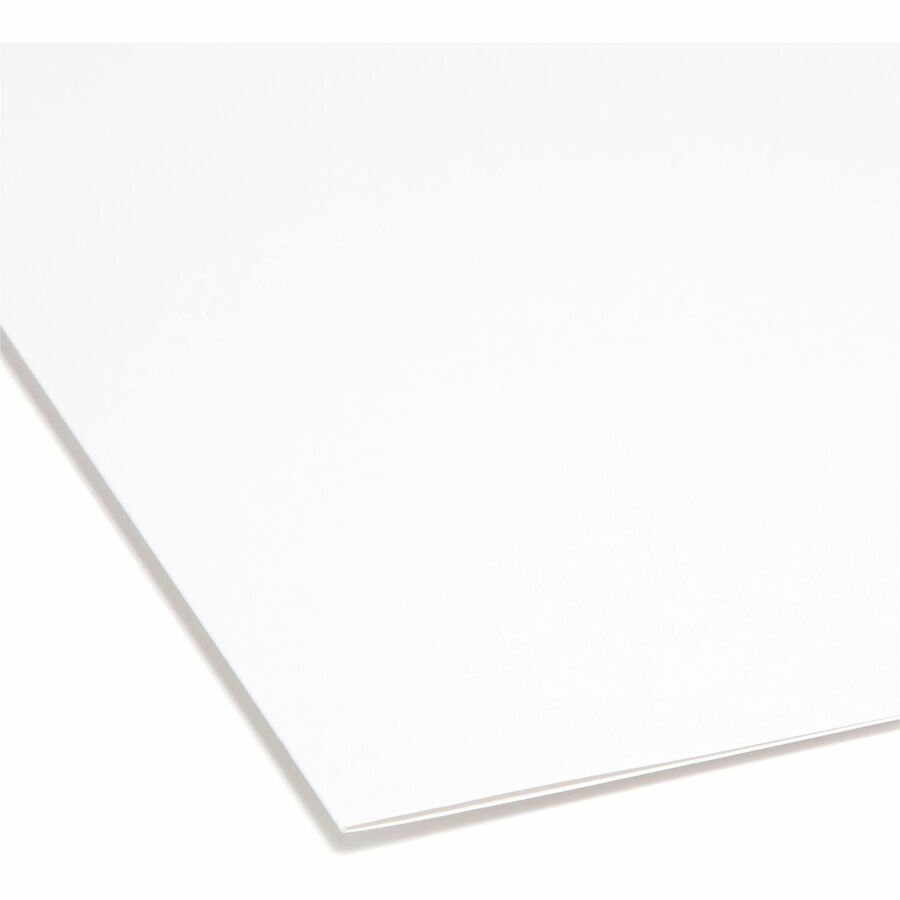 Smead Colored Top Tab File Folders - Letter Size - White - 100/Box