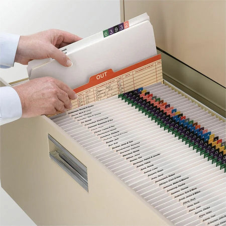 Smead Colored Top Tab File Folders - Letter Size - White - 100/Box