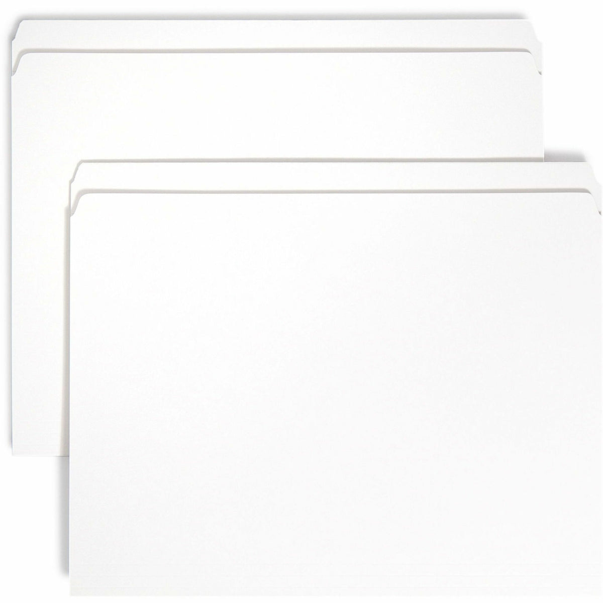 Smead Colored Top Tab File Folders - Letter Size - White - 100/Box