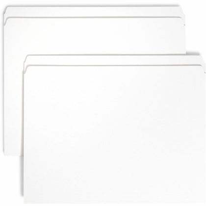 Smead Colored Top Tab File Folders - Letter Size - White - 100/Box