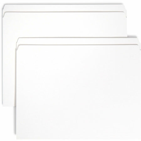Smead Colored Top Tab File Folders - Letter Size - White - 100/Box