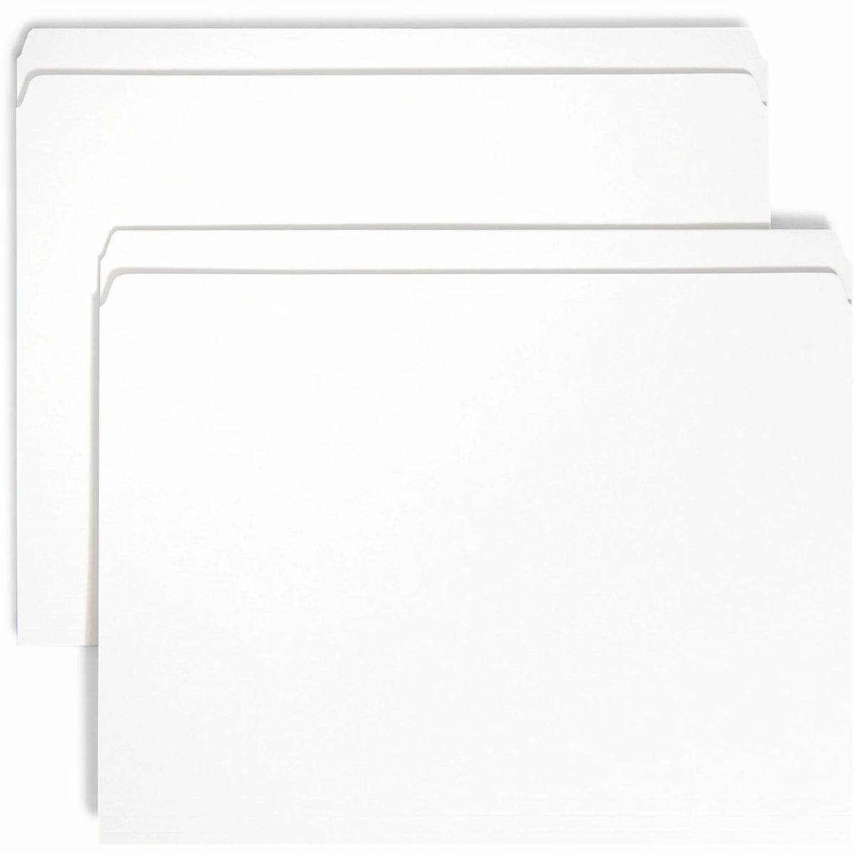 Smead Colored Top Tab File Folders - Letter Size - White - 100/Box