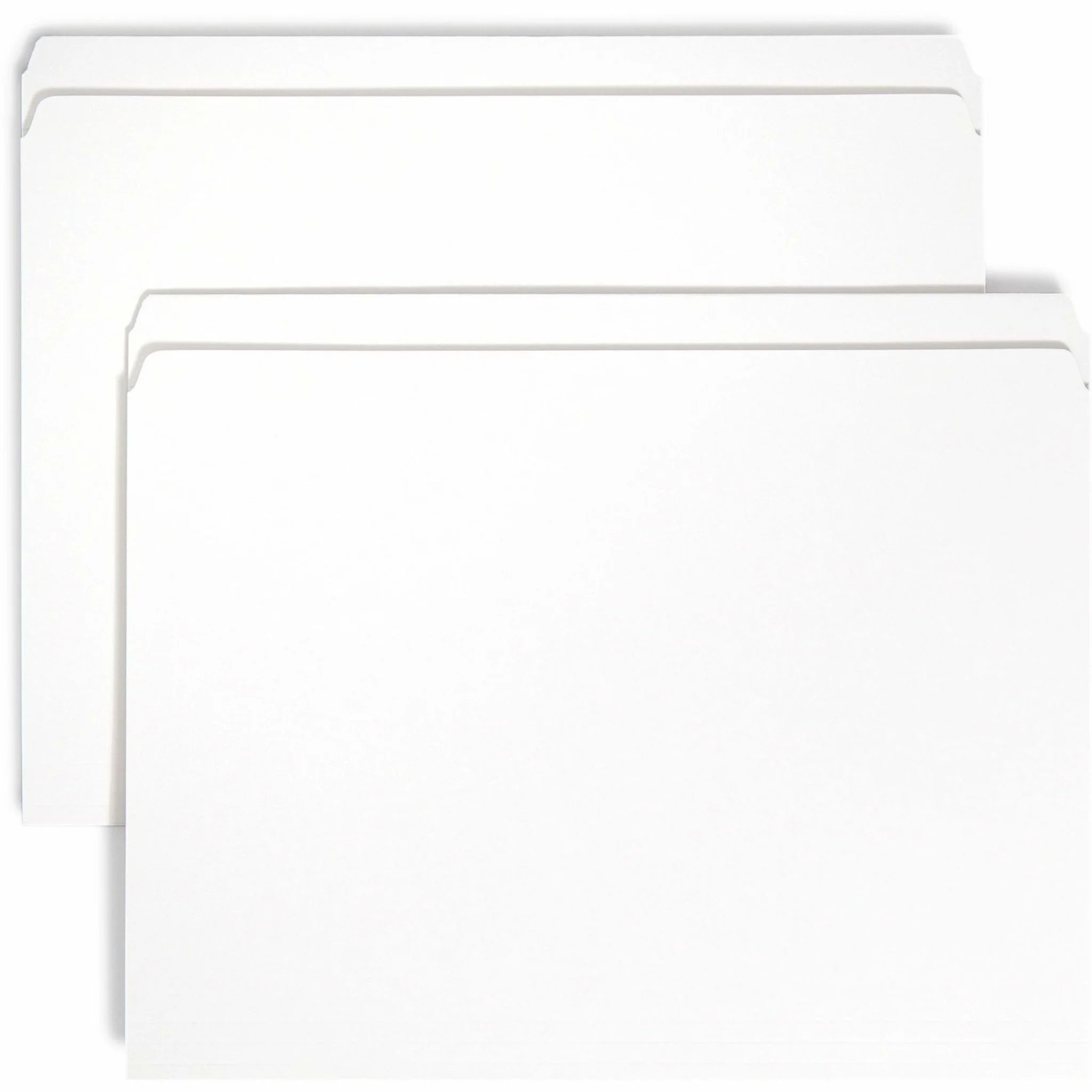 Smead Colored Top Tab File Folders - Letter Size - White - 100/Box